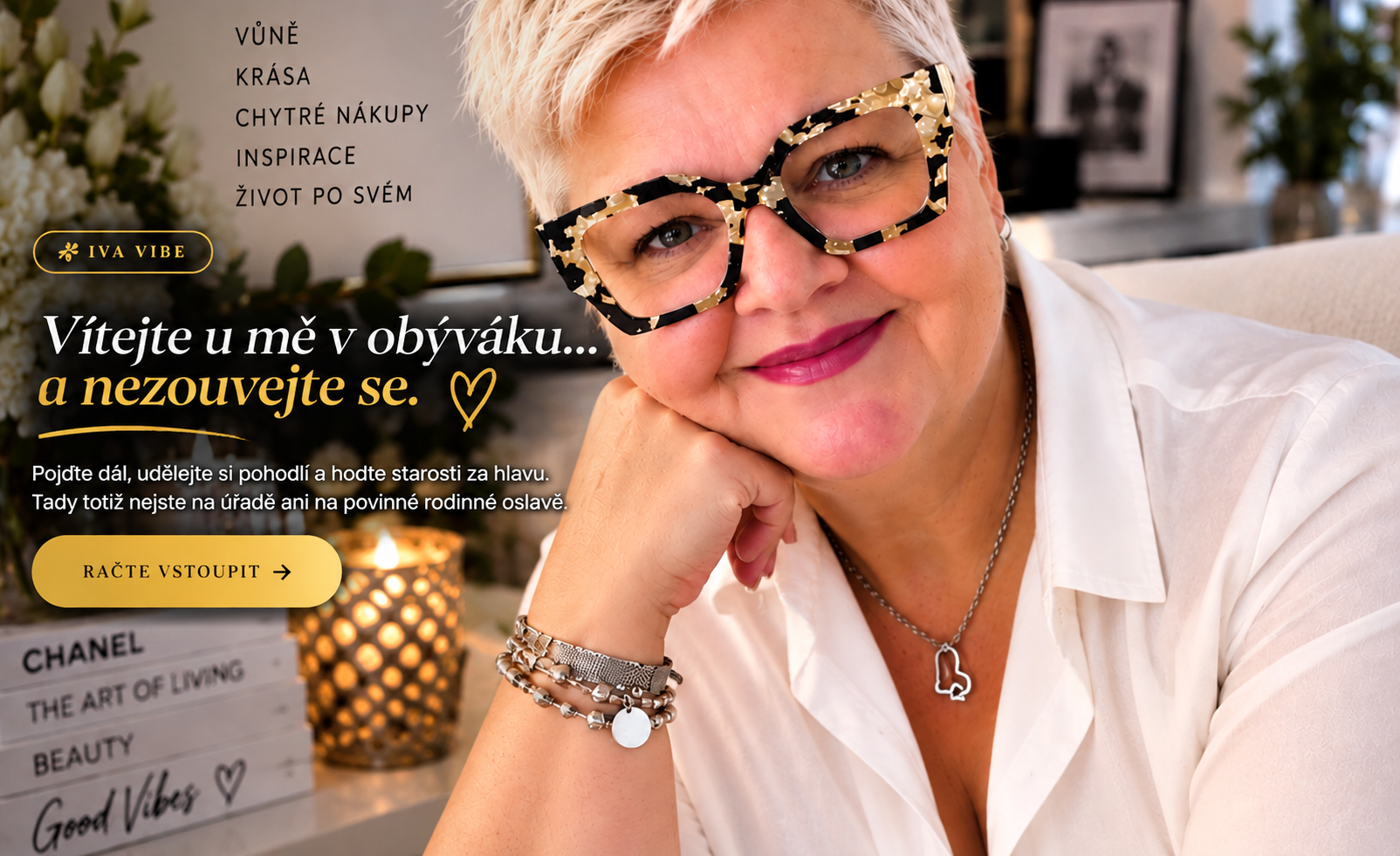 Úvodní stránka blogu IVA VIBE